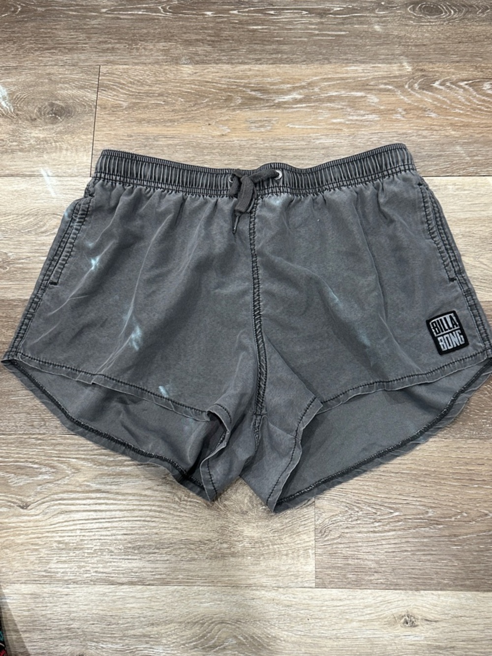 Billabong Women's Charcoal Gray Drawstring Athletic Shorts